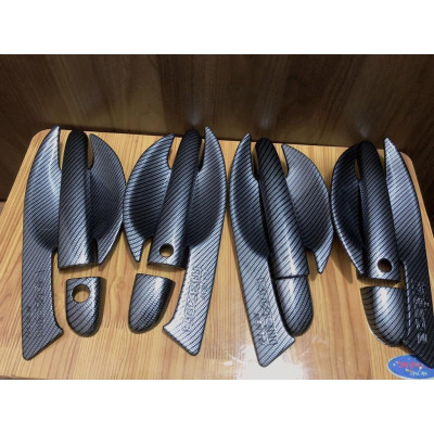 Ốp tay nắm, hõm cửa Mazda 3 2020-2021 vân cacbon - hàng cao cấp