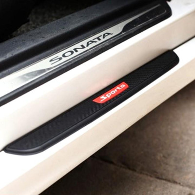 Bộ 04 miếng  dán bảo vệ bậc bước chân cửa xe ô tô Sports