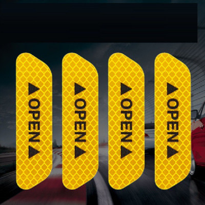 Bộ 4 DECAL dán OPEN phản quang báo mở cửa ô tô