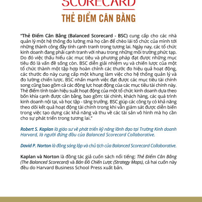 THẺ ĐIỂM CÂN BẰNG (The Balanced Scorecard) - Robert S. Kaplan & David P. Norton - tái bản - (bìa cứng)