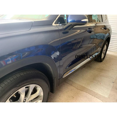 Nẹp sườn Santafe 2019 2020 mạ Crom cao cấp