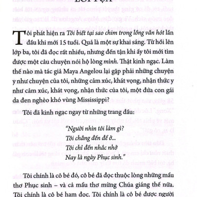 Tôi Biết Tại Sao Chim Trong Lồng Vẫn Hót (Tái Bản 2023)