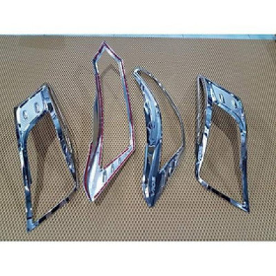  Ốp Viền Đèn Pha, Hậu Mạ Crom Cho Xe  DÀNH CHO Xe Toyota Vios 2014-2017