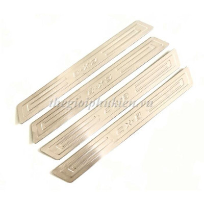 BỘ SẢN PHẨM Nẹp bước chân và ốp chống trầy cốp Mazda CX8, CX-8 - Mẫu Inox