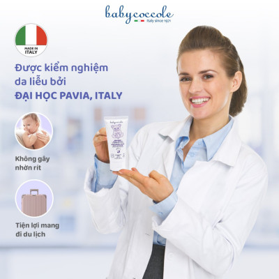 Kem dưỡng ẩm chiết xuất hạnh nhân Babycoccole 0M+ - 75ml
