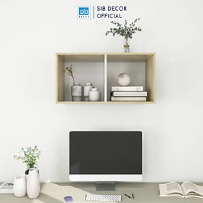 Kệ Gỗ 2 Ngăn Treo Tường Trang Trí SIB Decor KT521