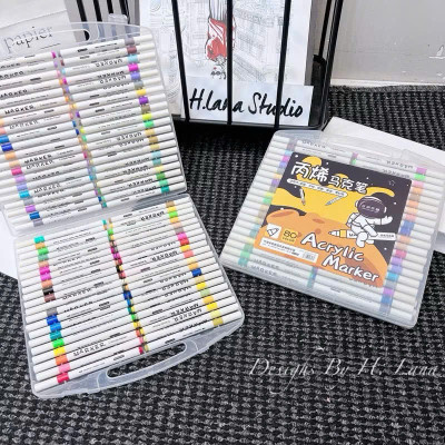 Bút Màu Acrylic Marker Tăng 50% Mực, Vẽ Trên Mọi Chất Liệu, Có Thể Vẽ Chồng Màu - HÀNG CHÍNH HÃNG MINIIN