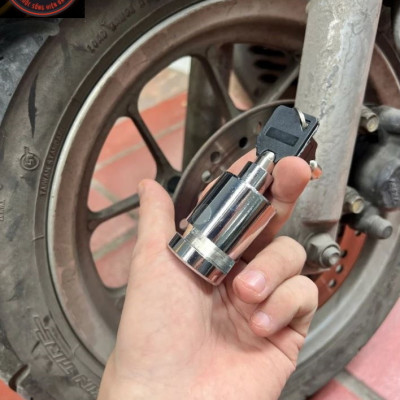 Khóa thép phanh đĩa xe máy chống trộm, khoá phanh đĩa chất liệu 100% thép nguyên khối cho moto, xe máy, xe đạp D Danido