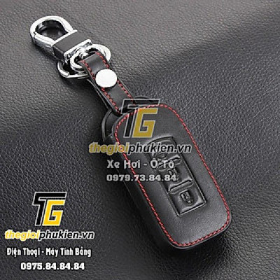 Bao da 3D bảo vệ chìa khóa xe Mitsubishi Attrage, Mitsubishi Xpander, Mitsubishi Outlander kèm móc đeo Inox