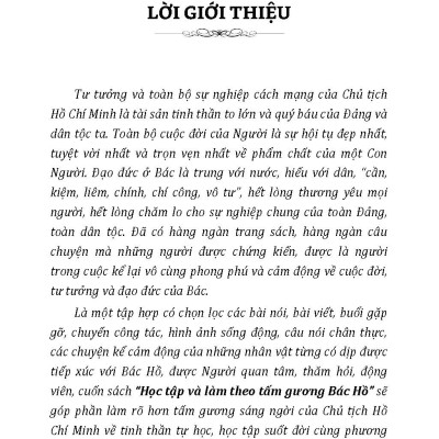 Học Tập Và Làm Theo Tấm Gương Bác Hồ