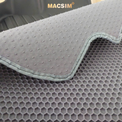 Thảm ô tô sd3 2 lớp dạng lưới lục giác Toyota Innova Cross 2023+ màu ghi  bề mặt cao su siêu sạch - Macsim