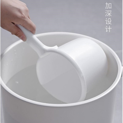 Combo 01 Xô nhựa đựng nước Yamada + 01 Gáo nhựa múc nước Inomata 1300ml - Hàng nội địa Nhật Bản