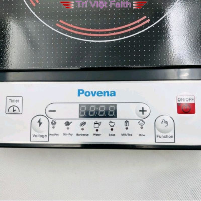Bếp điện từ Povena PVN21 Tặng kèm nồi lẩu inox - Hàng nhập khẩu