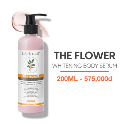 Serum dưỡng da trắng sáng mịn màng Lá House The Flower Whitening Body Serum 200ml
