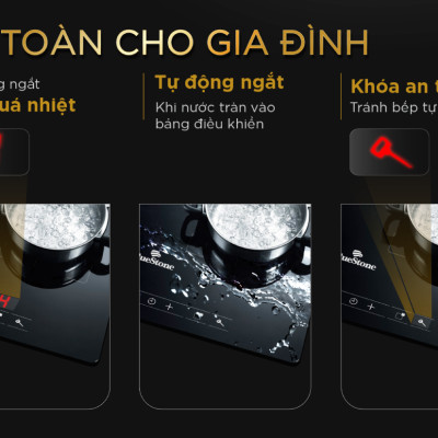 [Độc quyền online] Bếp Từ Đôi BlueStone ICB-6819 4000W - Miễn phí lắp đặt, cắt đá HCM, HN, Đồng Nai, Bình Dương - Bảo hành 2 năm