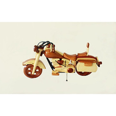 Mô hình xe môtô gỗ (dài 33cm)