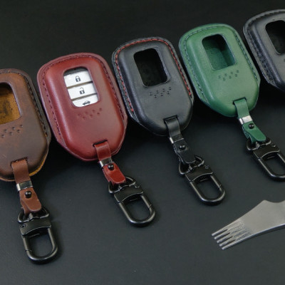 Bao da ép phom handmade chìa khóa xe ô tô Honda CRV HRV CIVIC CITY 2,3,4,5,6 nút bấm da bò giá tận xưởng (có bán sỉ ) - hàng chính hãng
