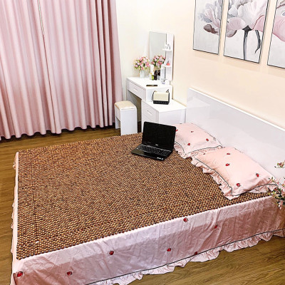 Chiếu hạt gỗ Hương Đá hạt 1,2cm - Chiếu gỗ Mian .vn ( video , hình thật )