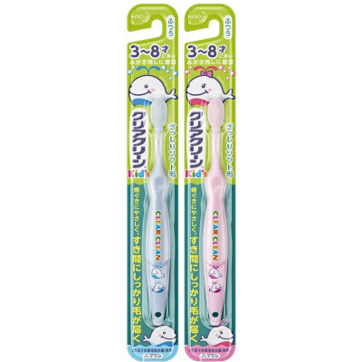 Bàn chải đánh răng KAO trẻ em màu hồng (Từ 3 - 8 tuổi)