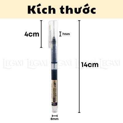 Bút gel viết mượt dạng lỏng mực xanh đỏ đen mực đều văn phòng luyện chữ học tập ngòi nhỏ gọn 0.5mm Legaxi