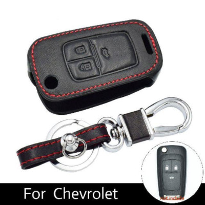 Bao Da Chìa Khóa Dành Cho Xe Chevrolet Cruze, Spark (Da Thật) Logo 3D