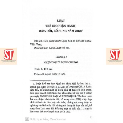 Sách - Luật Trẻ Em (Hiện Hành) (Sửa Đổi, Bổ Sung Năm 2018) - NXB Chính Trị Quốc Gia