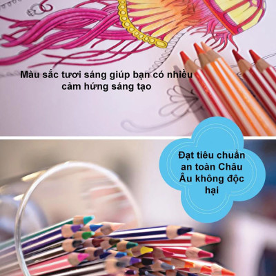 Bộ bút chì màu Swans 36 màu - Hộp 36 màu + Tuyển tập tô màu SVCB (CLP1868-36B)