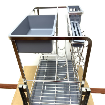 {Hàng chính hãng} Kệ dao thớt chai lọ nan dẹt Inox 304 bóng mờ cao cấp