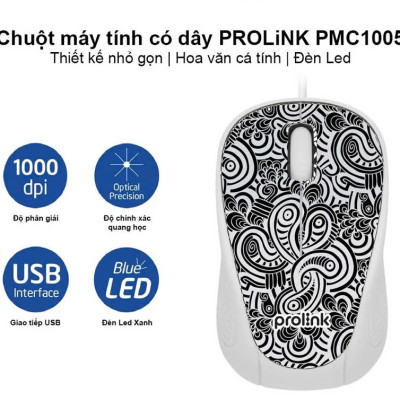 Chuột máy tính có dây PMC1005 giá Tốt, đèn LED hoạ tiết bắt mắt Dây Dài Thiết Kế Ôm Tay Thuận Cả 2 Tay Văn Phòng USB Cho Máy Tính Laptop Tivi - Hàng Nhập Khẩu