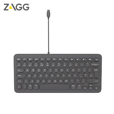 Bàn phím ZAGG Universal Keyboard Type-C, Light-ning, kích thước 12 inch 79 phím, bảo hành 12 tháng 1 đổi 1 - Hàng chính hãng