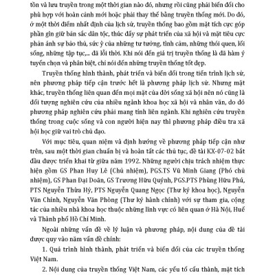 Các Giá Trị Truyền Thống Và Con Người Việt Nam Hiện Nay (Tái bản 2025)