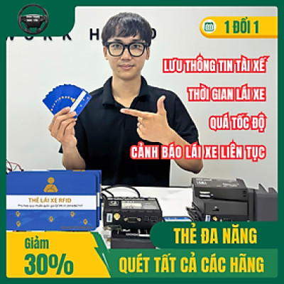 Thẻ lái xe đa năng RFID. Quẹt được tất cả hãng hộp đen. Có ghi thẻ lái xe cho tài xế