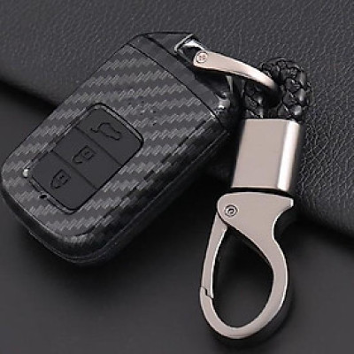 Ốp chìa khóa cacbon dành cho xe honda City, Civic, CRV 2018 2019 2020- chìa 3 nút