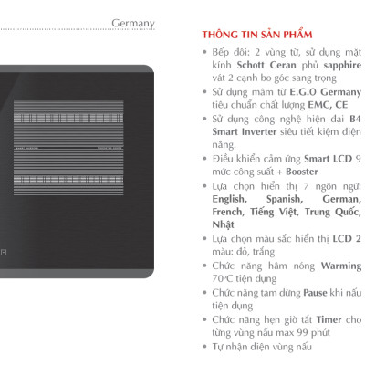 Bếp từ CANZY CZ 9928GM - Hàng Chính Hãng