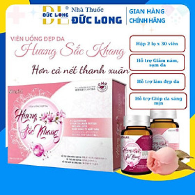 Viên Uống Đẹp Da Hương Sắc Khang hỗ trợ giảm nám & sạm da - Hộp 2 lọ x 30 viên
