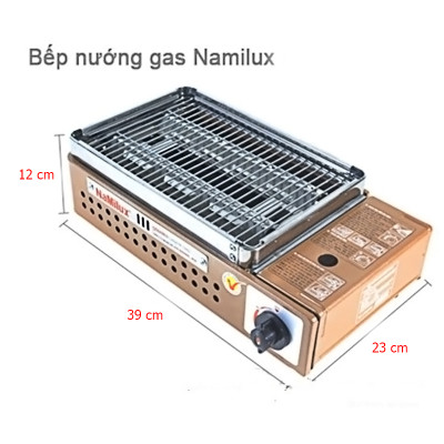 Bếp nướng ga hồng ngoại Namilux NA-24N đốt cháy ga hoàn toàn, không ám mùi ga - Hàng chính hãng