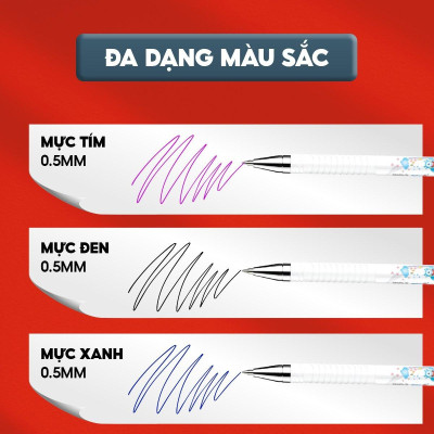 Hộp 20 Bút Gel Xóa Được 0.5 mm - Thiên Long TP-GELE-002 - Mực Tím