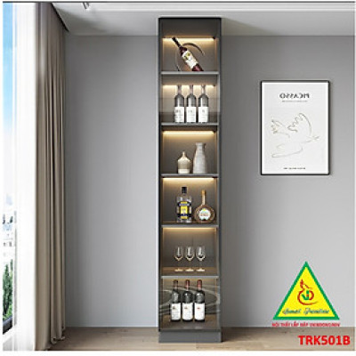 Tủ Rượu Trang Trí Phòng Khách Bằng Gỗ MDF Cánh Kính – Sang Trọng - Hiện Đại TRK501B - NỘI THẤT LẮP RÁP VIENDONGADV