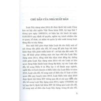 Luật Xây Dựng (Hiện Hành) (Sửa Đổi, Bổ Sung Năm 2016, 2018, 2019, 2020)