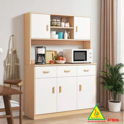 Tủ bếp gia đình gỗ MDF phong cách hiện đại 4TB06 - Nội thất lắp ráp Viendong Adv