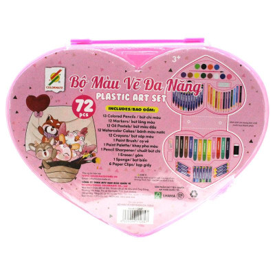 Hộp Màu Vẽ Đa Năng - Colormate CM-72PLS (72 Chi Tiết)