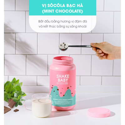 [CHÍNH HÃNG] Bột Ngũ Cốc Ăn Kiêng Thay Thế Bữa Ăn SHAKE BABY Diet Formular Protein Vị Chocolate Bạc Hà Hỗ Trợ Giảm Cân 750g