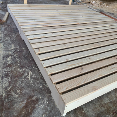 Giường ngủ gỗ CT03 Juno Sofa màu vàng nhạt 