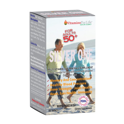 Vitamin Tổng Hợp Cho Người Già Silver One Vitamins For Life Giúp Kéo Dài Tuổi Thọ (Hộp 60 Viên)