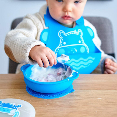 Thìa tập ăn silicon cho bé Palm Grasp Marcus & Marcus, từ 12 tháng