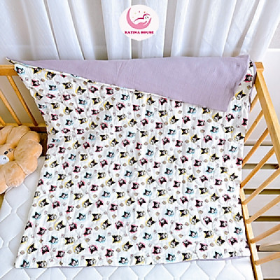 Chăn mền cho bé Katina House 1mx1m3, vải muslin cao cấp mềm mại, mát, thấm hút tốt