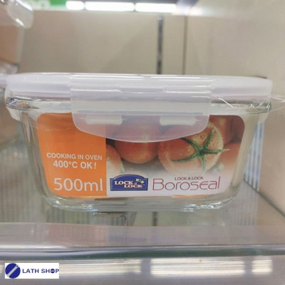 Hộp Bảo Quản Thủy Tinh Hình Vuông Lock&Lock LLG214 140x140x67mm 500Ml