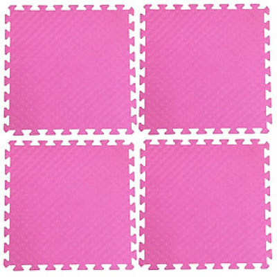 Bộ 4 tấm Thảm xốp lót sàn an toàn Thoại Tân Thành - màu hồng (60x60cm)