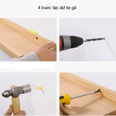 KỆ GỖ CHỮ U TREO TƯỜNG HUCHU