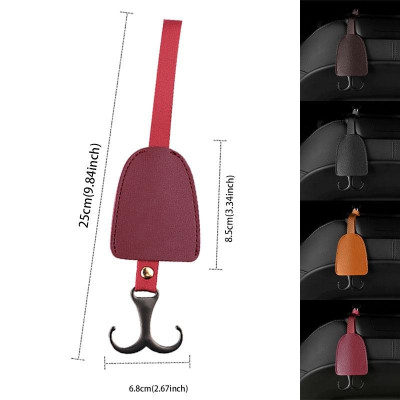 Móc Hợp Kim Bọc Da Cao Cấp, Treo Đồ Gắn Sau Lưng Ghế Ôtô, Treo Đồ Tiện Dụng Nhỏ Gọn, Gọn Gàng Trong Xe Hơi. TakyHome 9722